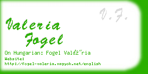 valeria fogel business card